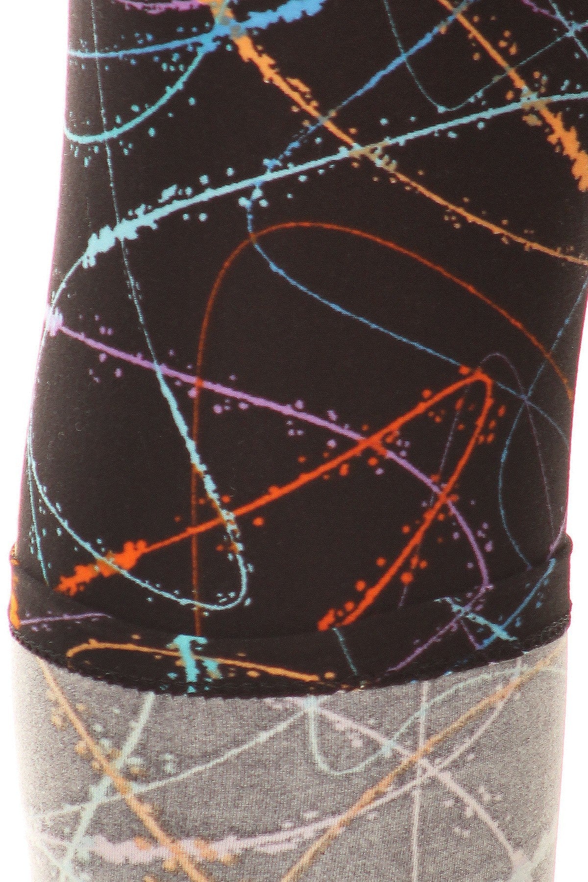 Multicolored Scribble Print High Waisted Leggings king-general-store-5710.myshopify.com