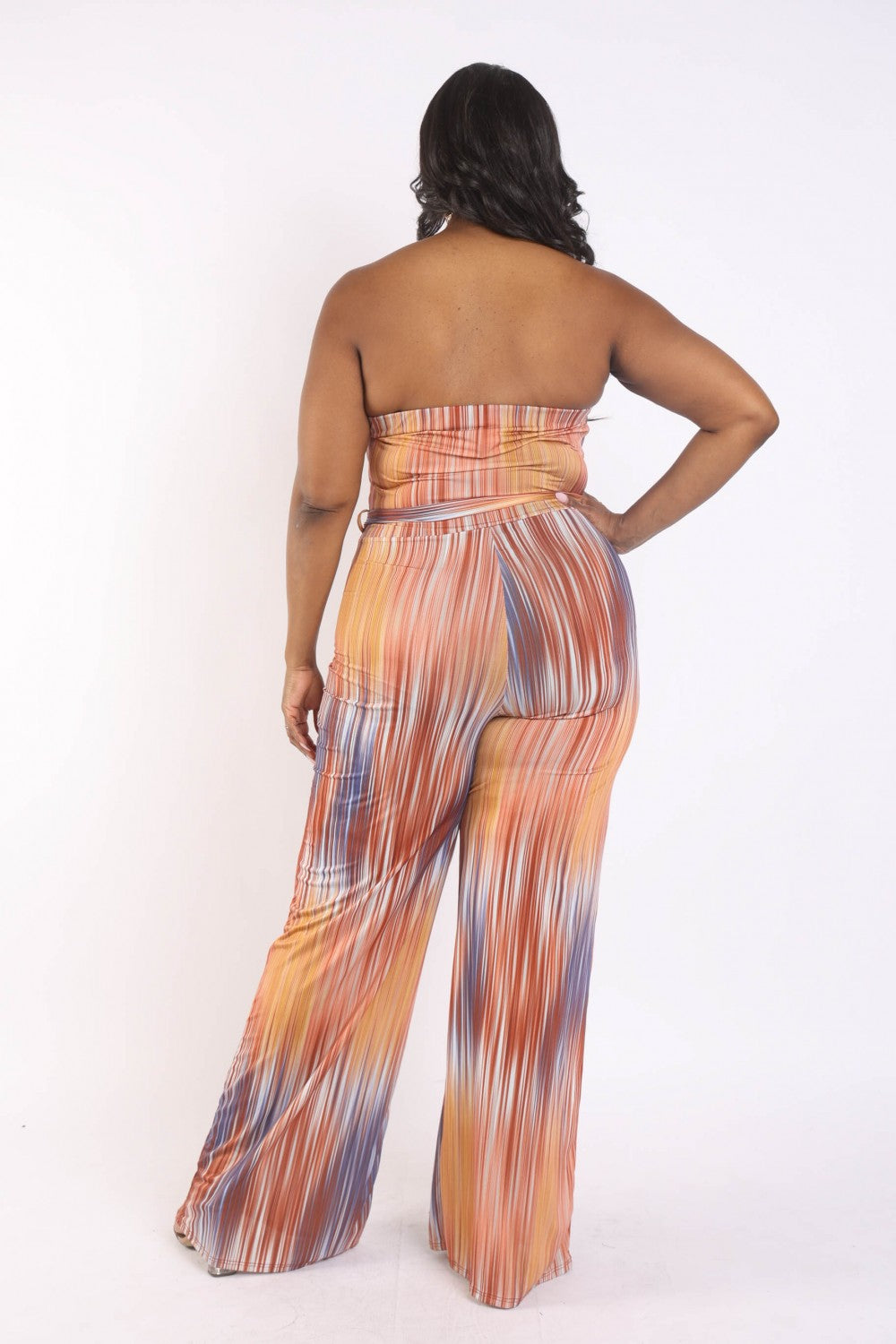 Printed Tube Jumpsuit With Self Belt king-general-store-5710.myshopify.com