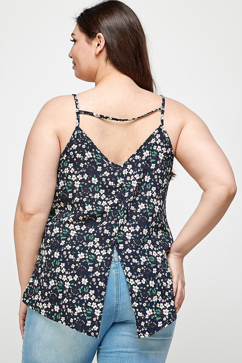 Plus Size, Ditsy Floral Print Cami Top king-general-store-5710.myshopify.com