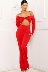 Open Shoulder Cutout Detail Jumpsuit king-general-store-5710.myshopify.com