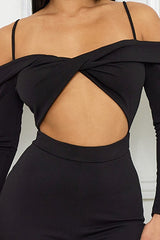 Open Shoulder Cutout Detail Jumpsuit king-general-store-5710.myshopify.com