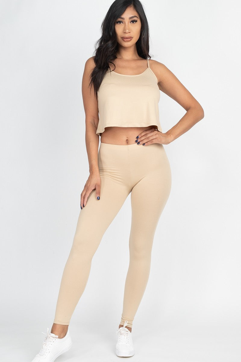 Safari Cami Top And Leggings Set king-general-store-5710.myshopify.com