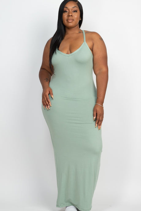 Plus Racer Back Maxi Dress king-general-store-5710.myshopify.com