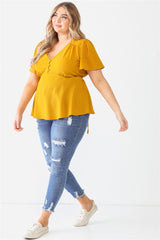 Plus Tie Detail Flare Top king-general-store-5710.myshopify.com