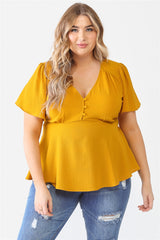 Plus Tie Detail Flare Top king-general-store-5710.myshopify.com