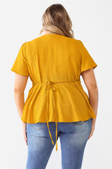 Plus Tie Detail Flare Top king-general-store-5710.myshopify.com