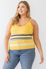 Plus Ribbed Ruffle Tank Top king-general-store-5710.myshopify.com