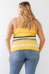 Plus Ribbed Ruffle Tank Top king-general-store-5710.myshopify.com