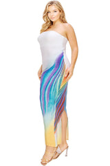 Plus sleeveless color gradient tube top maxi dress king-general-store-5710.myshopify.com