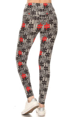 5-inch Long Yoga Style Banded Lined Puzzle Printed Knit Legging With High Waist king-general-store-5710.myshopify.com