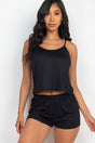 Black Cami Top & Shorts Set king-general-store-5710.myshopify.com