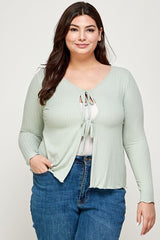 Solid Ribbed Pointelle Cardigan king-general-store-5710.myshopify.com
