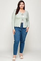 Solid Ribbed Pointelle Cardigan king-general-store-5710.myshopify.com