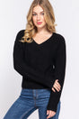 Black Dolman Sleeve Strappy Open Back Sweater king-general-store-5710.myshopify.com