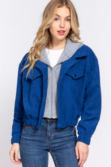 Long Slv Hoodie Corduroy Jacket king-general-store-5710.myshopify.com