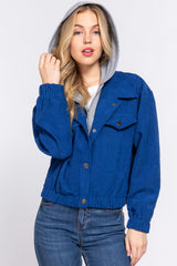 Long Slv Hoodie Corduroy Jacket king-general-store-5710.myshopify.com