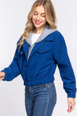 Long Slv Hoodie Corduroy Jacket king-general-store-5710.myshopify.com