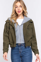 Long Slv Hoodie Corduroy Jacket king-general-store-5710.myshopify.com