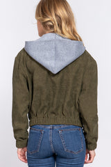 Long Slv Hoodie Corduroy Jacket king-general-store-5710.myshopify.com