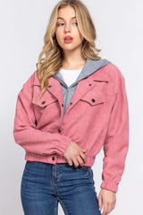 Long Slv Hoodie Corduroy Jacket king-general-store-5710.myshopify.com