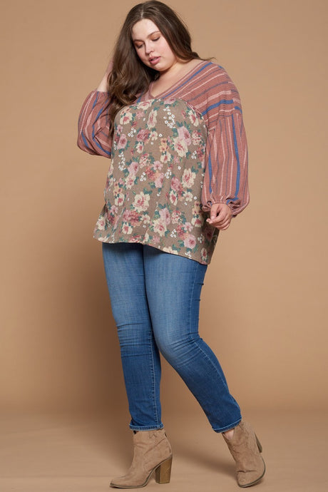 Floral Printed Knit Top king-general-store-5710.myshopify.com