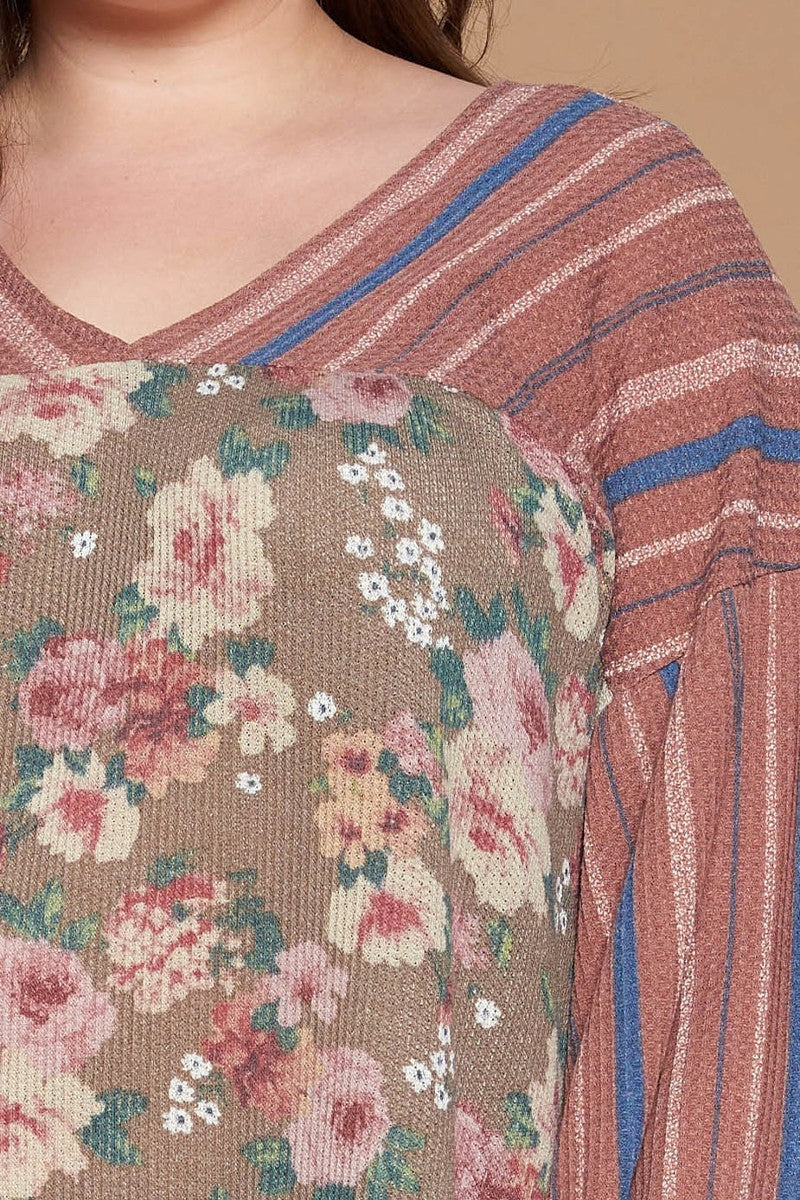 Floral Printed Knit Top king-general-store-5710.myshopify.com