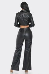 Faux Leather Set With Rhinestone Detail king-general-store-5710.myshopify.com