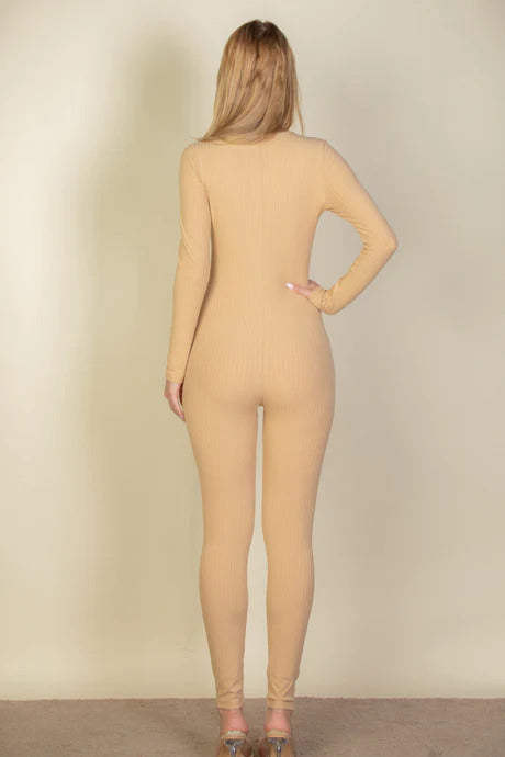 Ribbed Scoop Neck Long Sleeve Jumpsuit king-general-store-5710.myshopify.com