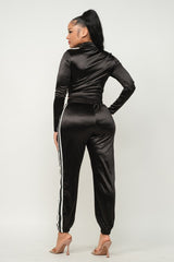 Front Zip Up Stripes Detail Jacket And Pants Set king-general-store-5710.myshopify.com