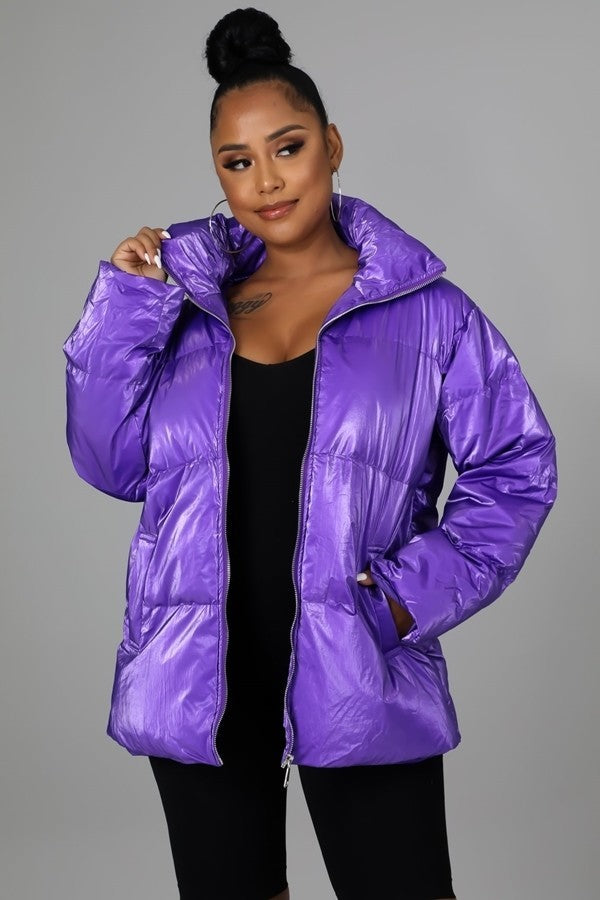 Purple Non-stretch Bomber Jacket king-general-store-5710.myshopify.com