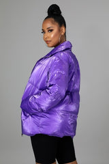 Purple Non-stretch Bomber Jacket king-general-store-5710.myshopify.com