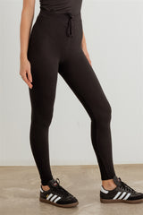 Ribbed High Waist Drawstring Leggings king-general-store-5710.myshopify.com