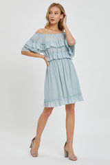 Off Shoulder Ruffle Dress king-general-store-5710.myshopify.com