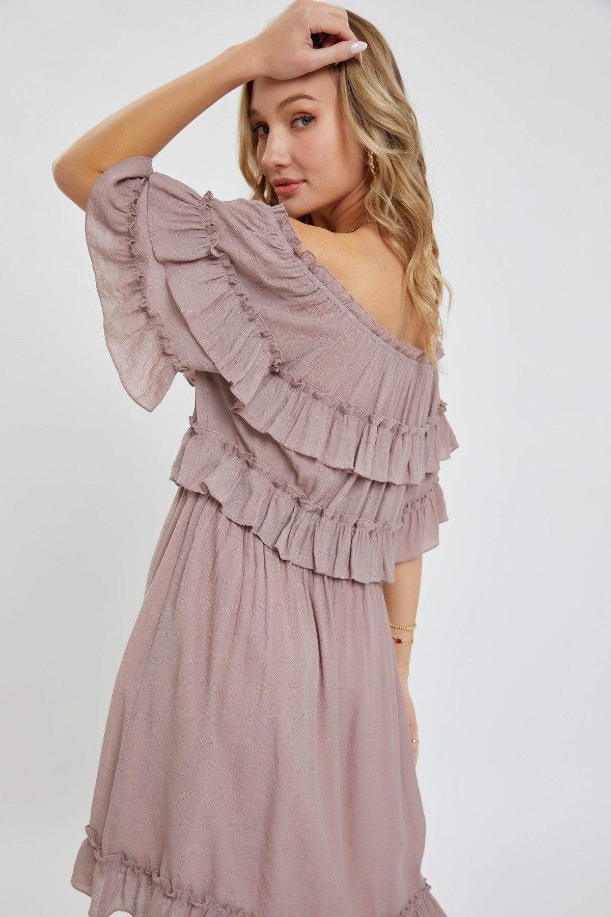 Off Shoulder Ruffle Dress king-general-store-5710.myshopify.com