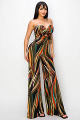 Colorful Allover Print Twist Front Wide Leg Jumpsuit king-general-store-5710.myshopify.com