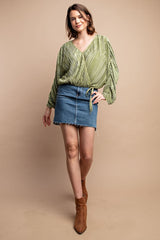 Satin Pleated Drawstring Top With Snap Button king-general-store-5710.myshopify.com