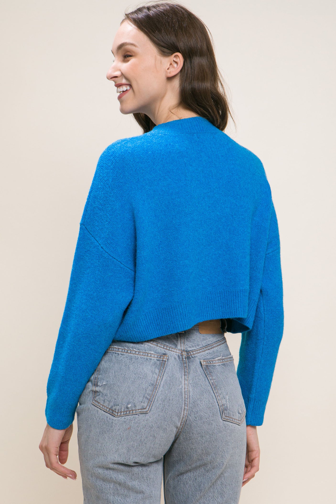 Wool Blend Cropped Sweater Top king-general-store-5710.myshopify.com