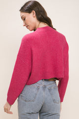 Wool Blend Cropped Sweater Top king-general-store-5710.myshopify.com