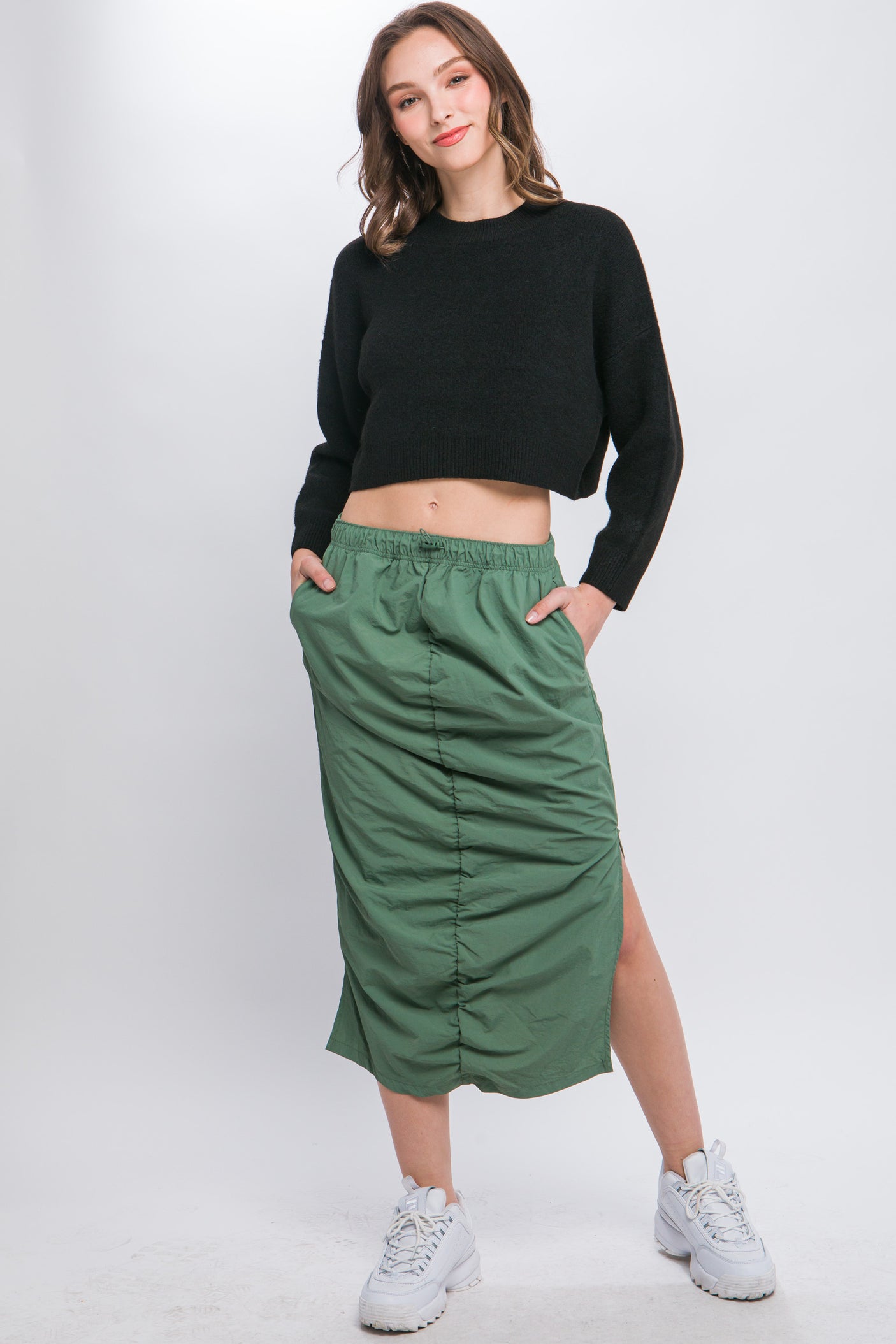 Wool Blend Cropped Sweater Top king-general-store-5710.myshopify.com