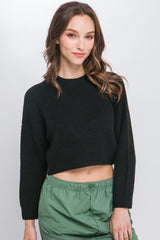 Wool Blend Cropped Sweater Top king-general-store-5710.myshopify.com