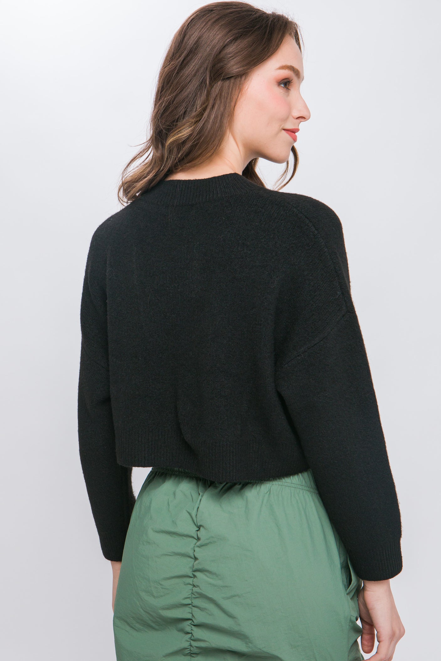 Wool Blend Cropped Sweater Top king-general-store-5710.myshopify.com