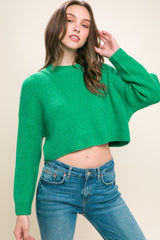 Wool Blend Cropped Sweater Top king-general-store-5710.myshopify.com