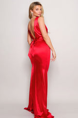 Sleeveless Deep V Low Back Bow Maxi Dress king-general-store-5710.myshopify.com