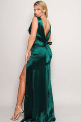 Sleeveless Deep V Low Back Bow Maxi Dress king-general-store-5710.myshopify.com