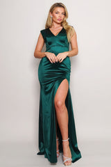 Sleeveless Power Shoulder Slitted Maxi Dress king-general-store-5710.myshopify.com