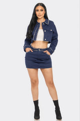 Embellished Cropped Jacket & Mini Skirt Set king-general-store-5710.myshopify.com