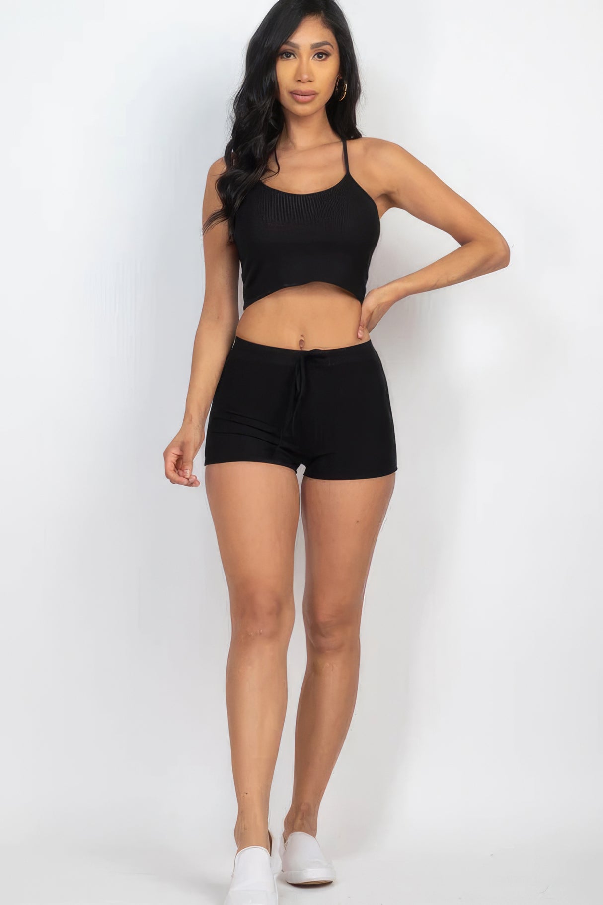 Ribbed Crop Cami Top & Shorts Set king-general-store-5710.myshopify.com