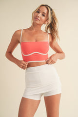 Bold Red Hue Sculpting Bra Tank