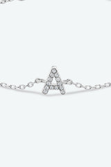 A To F Zircon 925 Sterling Silver Bracelet - Kings Crown Jewel Boutique