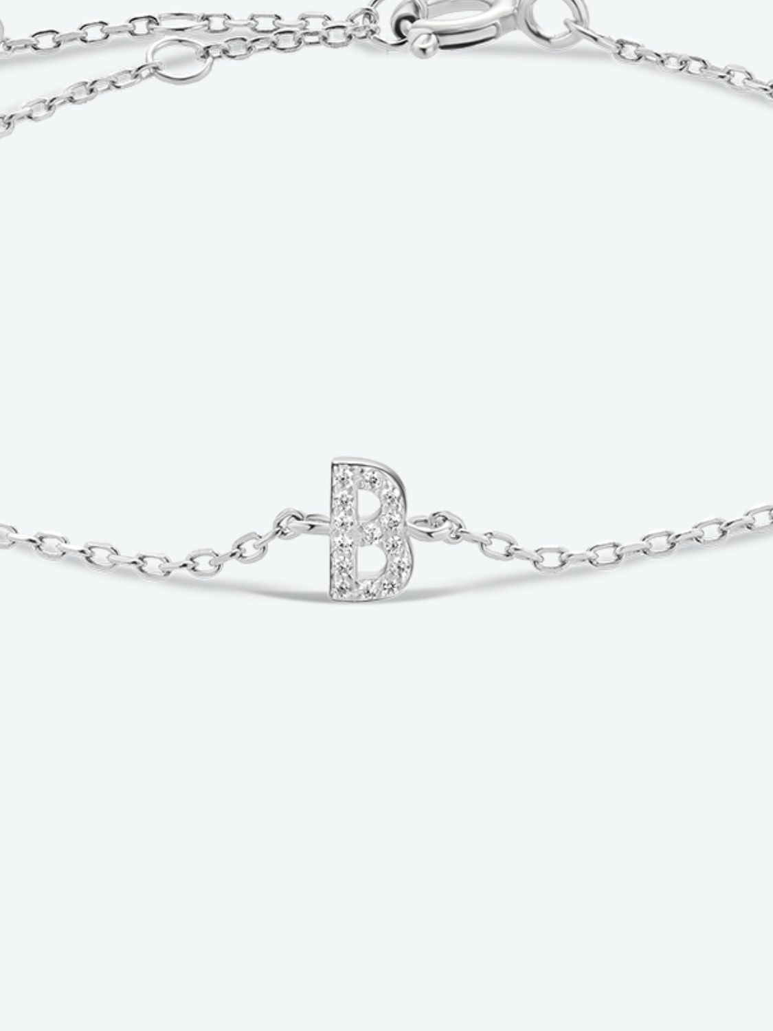 A To F Zircon 925 Sterling Silver Bracelet - Kings Crown Jewel Boutique